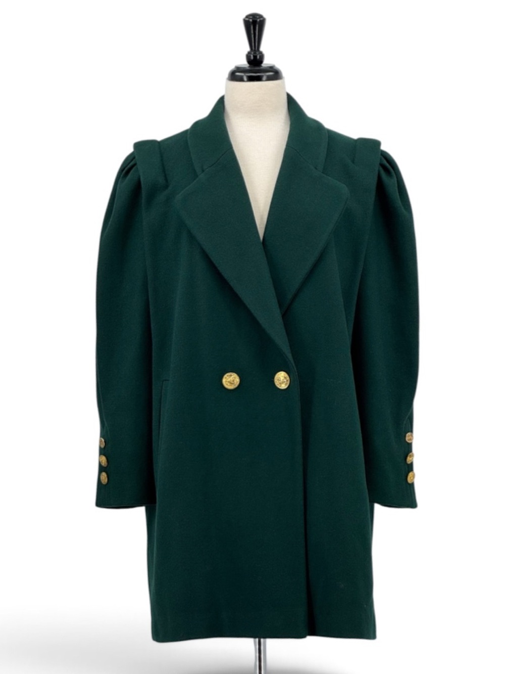 Miss New Yorker Vintage Wool Coat Emerald Green